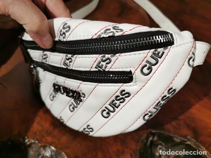 Vintage: RI&Ntilde;ONERA GUESS EN CUERO BLANCO NUEVA - Foto 4