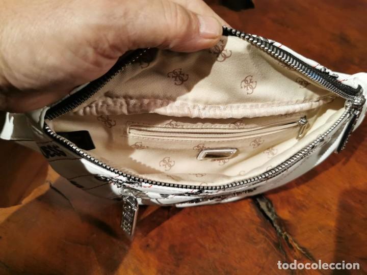 Vintage: RI&Ntilde;ONERA GUESS EN CUERO BLANCO NUEVA - Foto 7