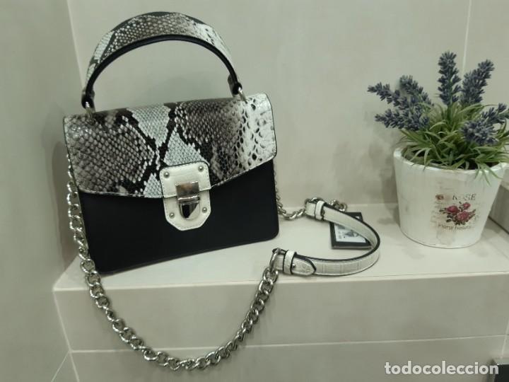 Vintage: Bolso Print blanco y negro - Foto 1