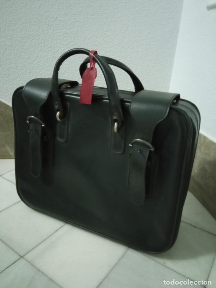 Vintage: MALETA NEGRA DE PIEL - Foto 15