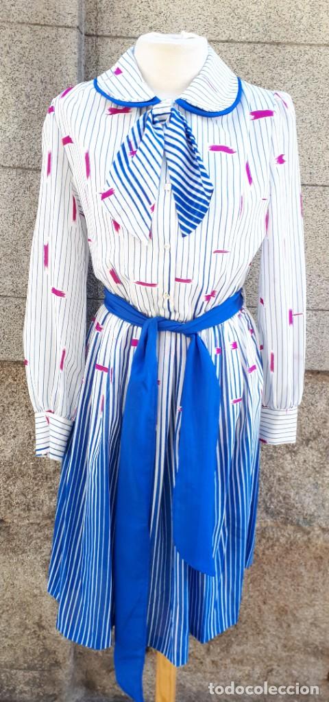 Vintage: VESTIDO ESTAMPADO DE LOS A&Ntilde;OS 80 - Foto 1
