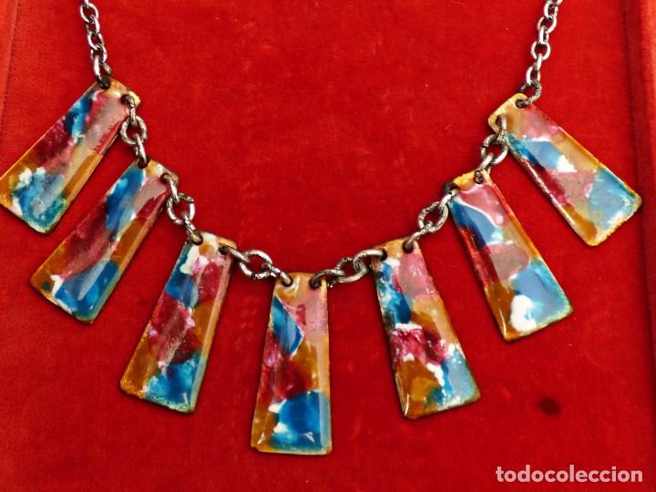 Vintage: COLLAR CON COLGANTE DE ARTESAN&Iacute;A AL FUEGO. MALLORCA A&Ntilde;OS 60 - 70