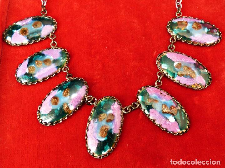 Vintage: COLLAR CON COLGANTE DE ARTESAN&Iacute;A AL FUEGO. MALLORCA A&Ntilde;OS 60 - 70