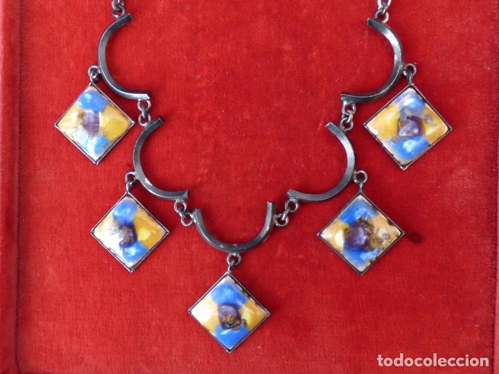Vintage: COLLAR CON COLGANTE DE ARTESAN&Iacute;A AL FUEGO. MALLORCA A&Ntilde;OS 60 - 70