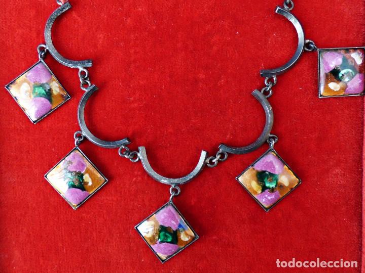 Vintage: COLLAR CON COLGANTE DE ARTESAN&Iacute;A AL FUEGO. MALLORCA A&Ntilde;OS 60 - 70