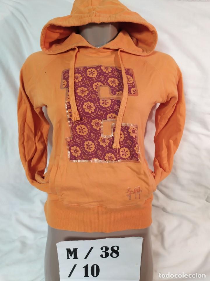 Vintage: Sudadera naranja capucha sping summer Talla M - Foto 1