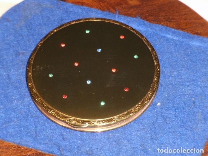 Vintage: POLVERA DE BOLSO DE BRONCE O LATON,VINTAGE. - Foto 1