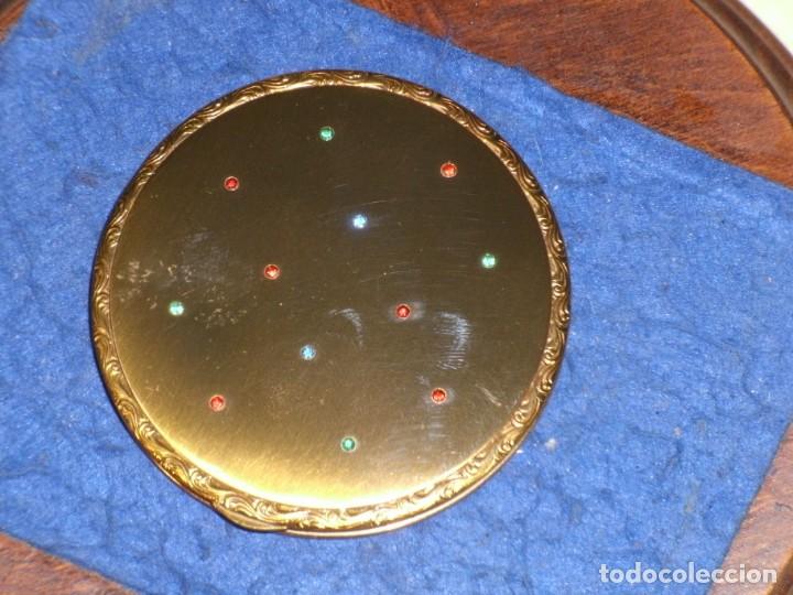 Vintage: POLVERA DE BOLSO DE BRONCE O LATON,VINTAGE. - Foto 2