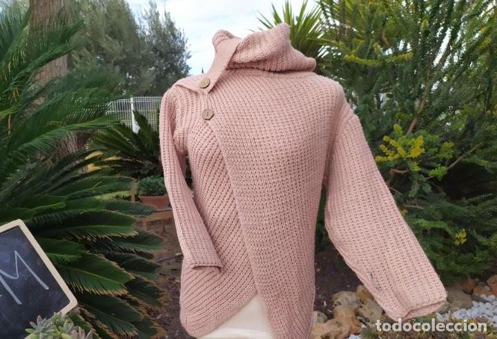 Vintage: Jersey gris boton cuello bolsillos Talla M - Foto 2