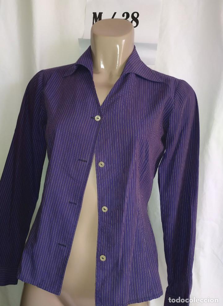 Vintage: Camisa morado Don Algodon Talla m - Foto 1