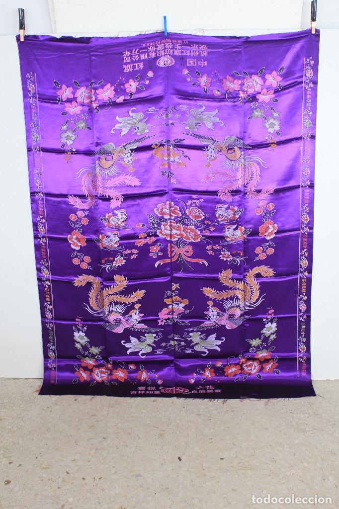 Vintage: PA&Ntilde;UELO SEDA MORADO - Foto 1
