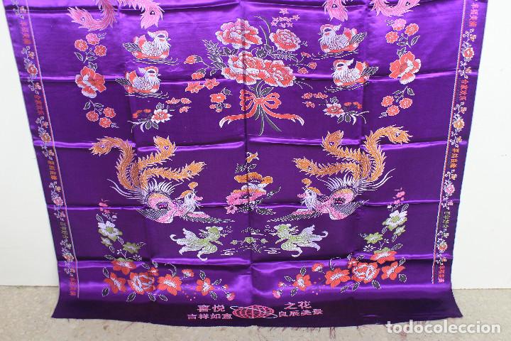 Vintage: PA&Ntilde;UELO SEDA MORADO - Foto 3