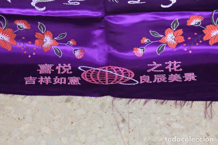 Vintage: PA&Ntilde;UELO SEDA MORADO - Foto 4