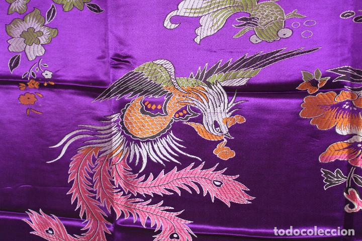 Vintage: PA&Ntilde;UELO SEDA MORADO - Foto 6
