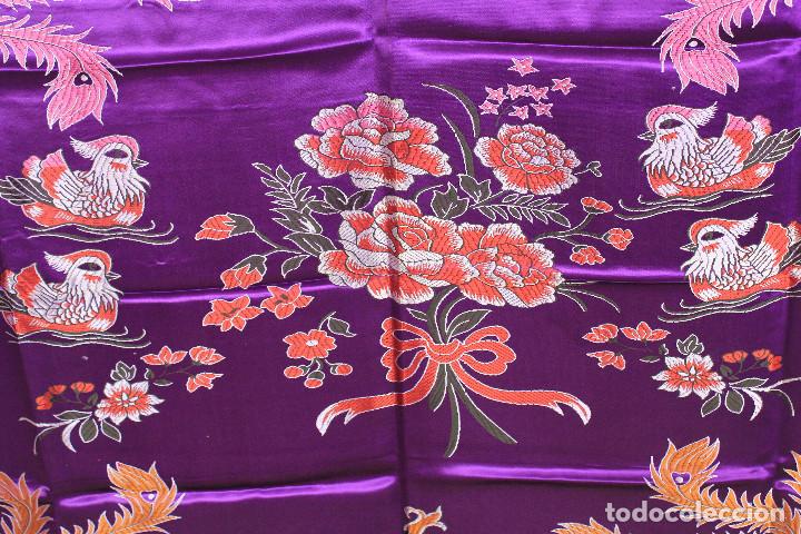 Vintage: PA&Ntilde;UELO SEDA MORADO - Foto 8