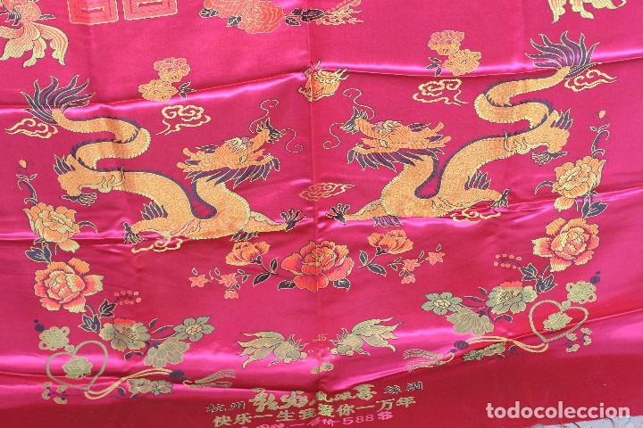 Vintage: PA&Ntilde;UELO SEDA FUXIA - Foto 5