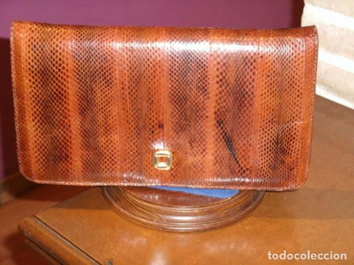 Vintage: BOLSO DE PIEL DE SERPIENTE,A&Ntilde;OS 60-70. - Foto 2