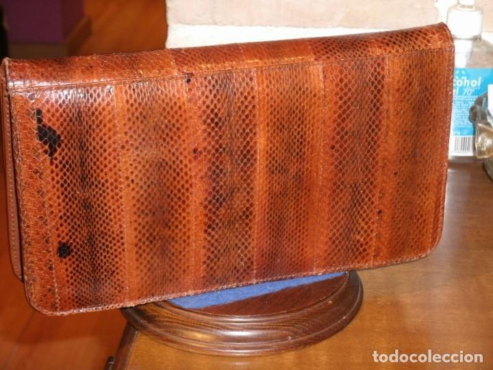 Vintage: BOLSO DE PIEL DE SERPIENTE,A&Ntilde;OS 60-70. - Foto 5