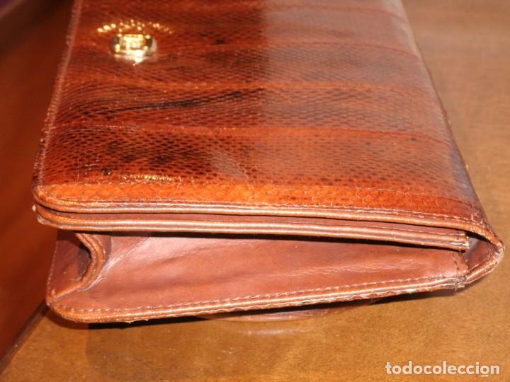 Vintage: BOLSO DE PIEL DE SERPIENTE,A&Ntilde;OS 60-70. - Foto 9