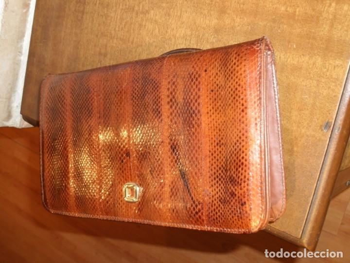 Vintage: BOLSO DE PIEL DE SERPIENTE,A&Ntilde;OS 60-70. - Foto 10