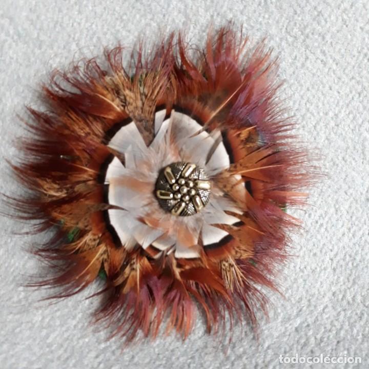 Vintage: Broche o tocado de plumas. - Foto 1