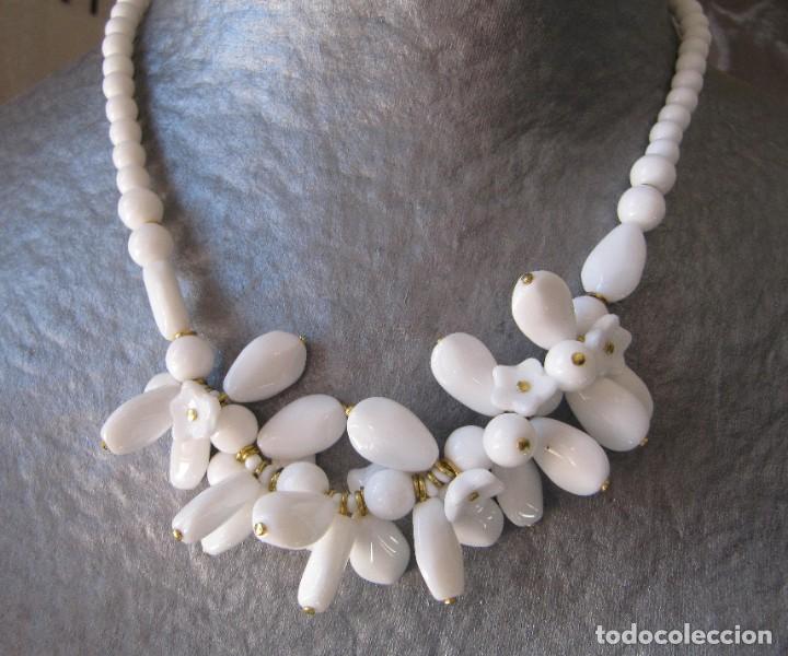 Vintage: collar vintage de opalina blanca - Foto 5