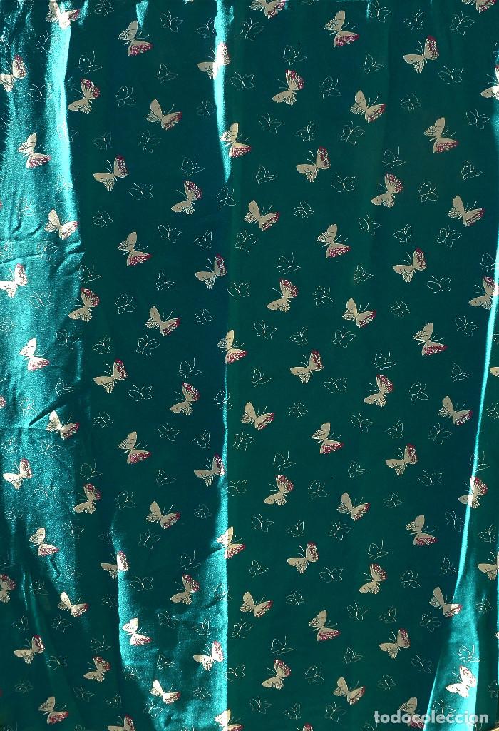 Vintage: PIEZA DE TELA DE LOS A&Ntilde;OS 70 - 80 ESTAMPADA CON MARIPOSAS - 2,50 M X 90 CM. TEJIDO DE CREPE