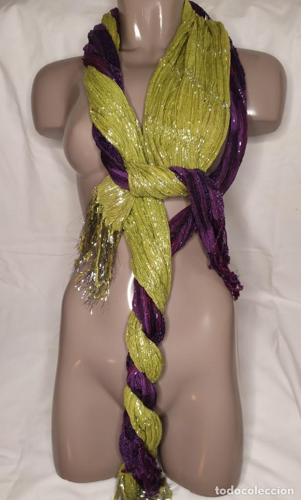 Vintage: Bufandas morado verde - Foto 1