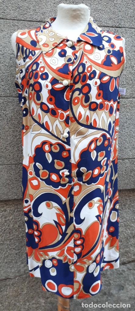 Vintage: VESTIDO ESTAMPADO DE LOS A&Ntilde;OS SESENTA - Foto 1