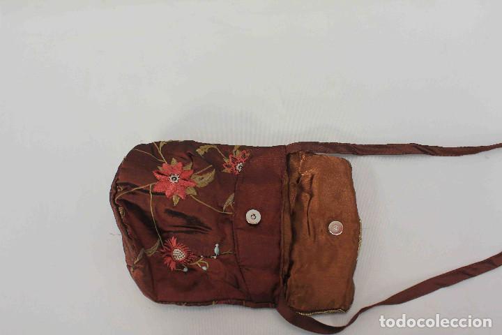 Vintage: SEIS BOLSOS SEDA BORDADA - Foto 4