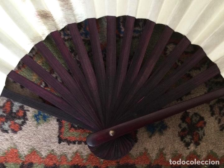 Vintage: ABANICO, PERICON CHINO, MADERA DE CEREZO - Foto 11