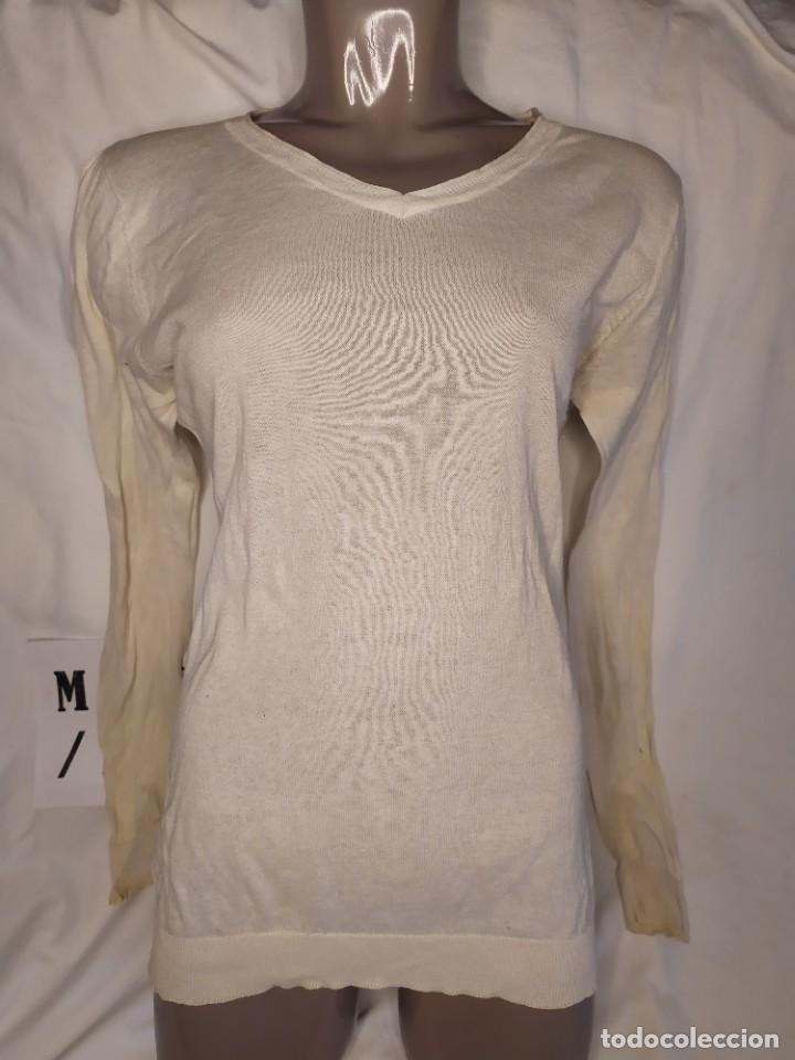 Vintage: Jersey Manga Larga Blanco Pull Bear Talla M - Foto 1