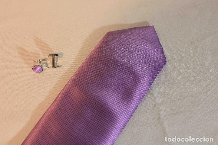 Vintage: CORBATA GEMELOS LILA - Foto 5