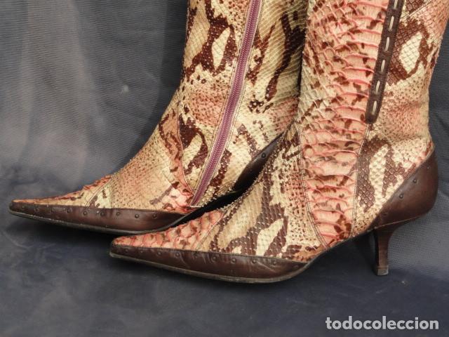Vintage: BOTAS VINTAGE SIMIL PIEL DE SERPIENTE. - Foto 3