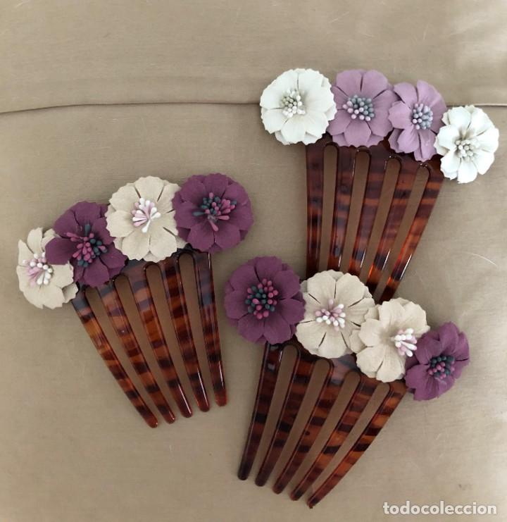 Vintage: PEINECILLOS PEINAS FLORES - Foto 4
