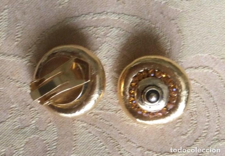 Vintage: PENDIENTES VINTAGE DE BOT&Oacute;N DORADOS - Foto 4
