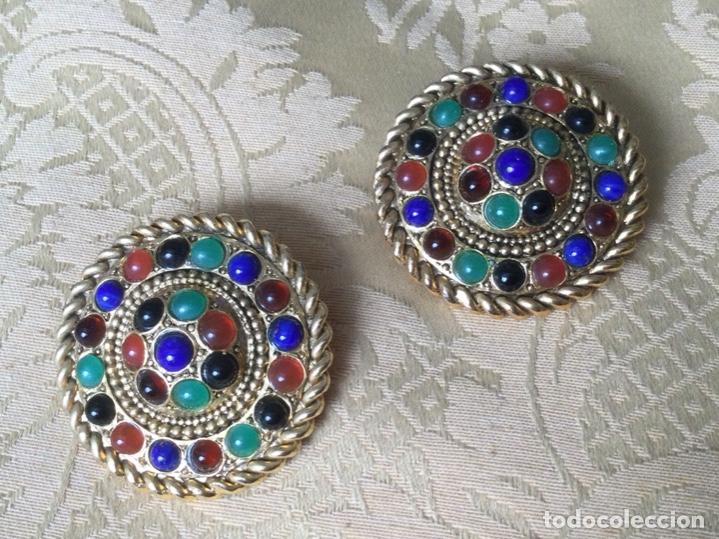 Vintage: PENDIENTES A&Ntilde;OS 80 PEDRERIA - Foto 6