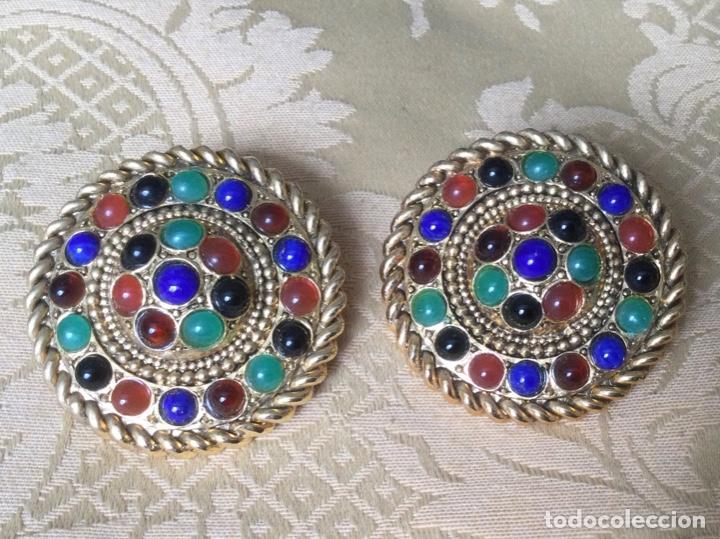 Vintage: PENDIENTES A&Ntilde;OS 80 PEDRERIA - Foto 1