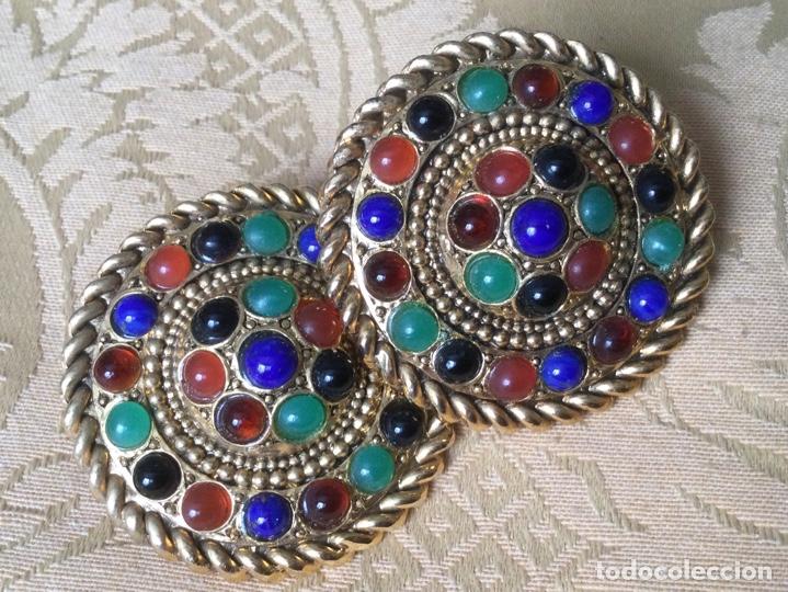 Vintage: PENDIENTES A&Ntilde;OS 80 PEDRERIA - Foto 2
