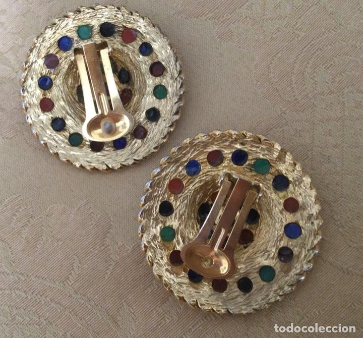 Vintage: PENDIENTES A&Ntilde;OS 80 PEDRERIA - Foto 4