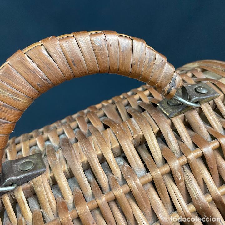 Vintage: BOLSO-CANASTILLO-MIMBRE - Foto 6