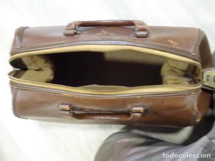 Vintage: MALETIN DE MEDICO EN PIEL SIN LLAVE - Foto 8