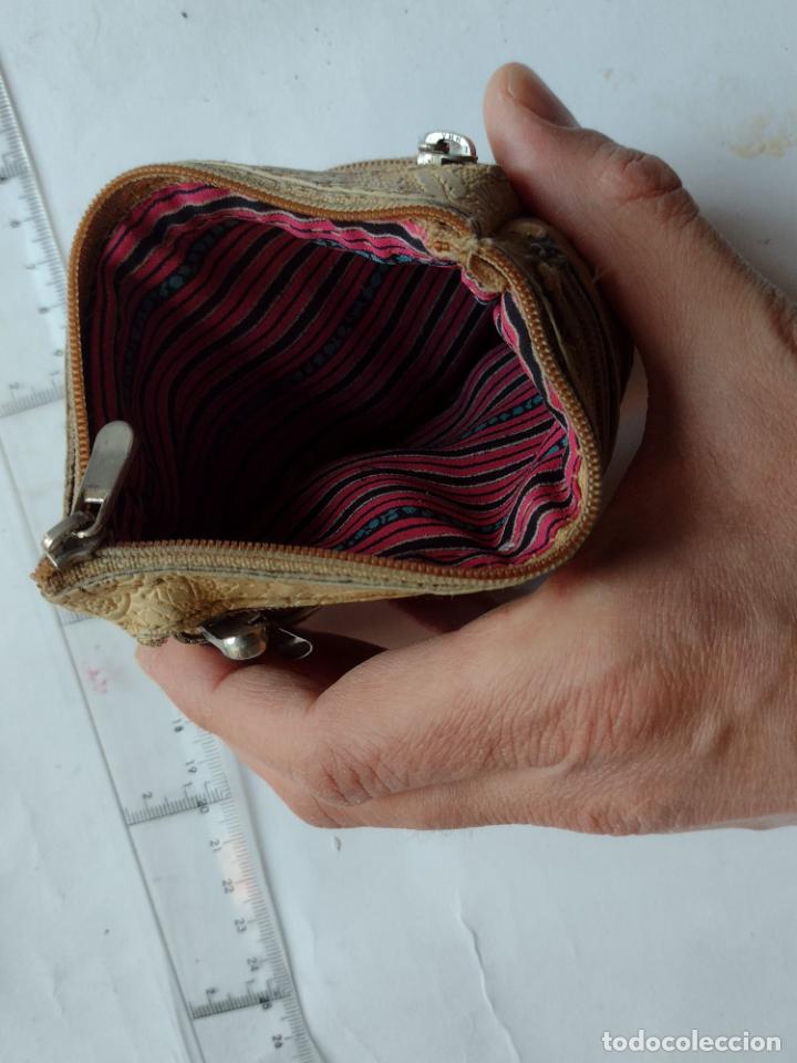 Vintage: CARTERA MONEDERO CUERO VINTAGE - Foto 3