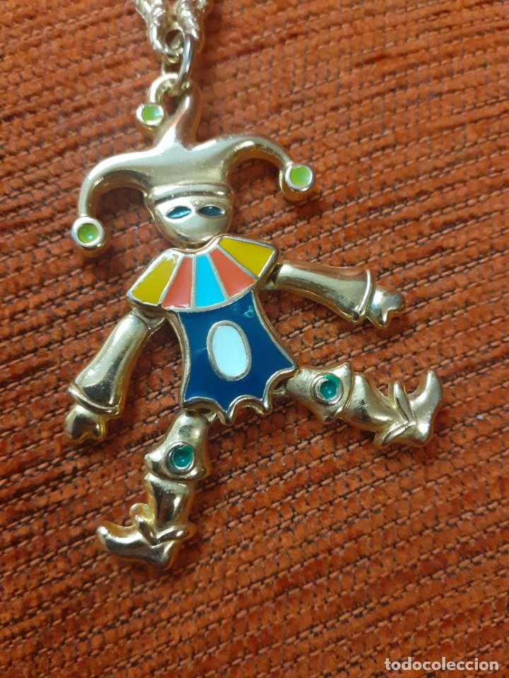 Vintage: llavero dorado con Arlequin - Foto 2