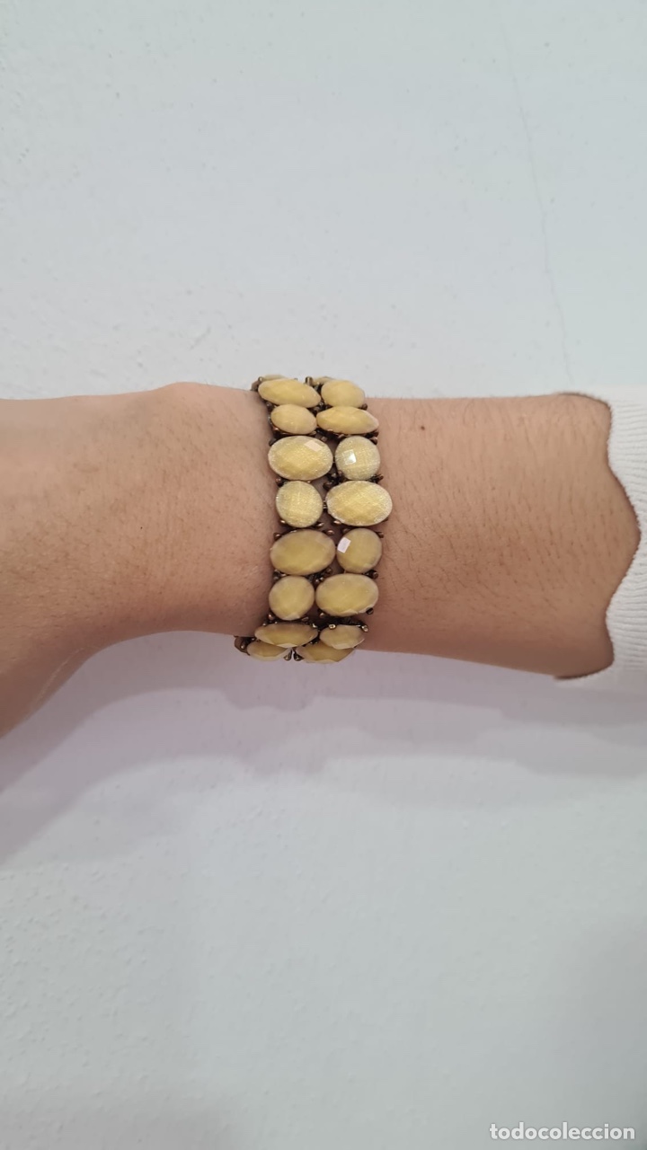 Vintage: Pulsera el&aacute;stica con piedras engarzadas - Foto 2