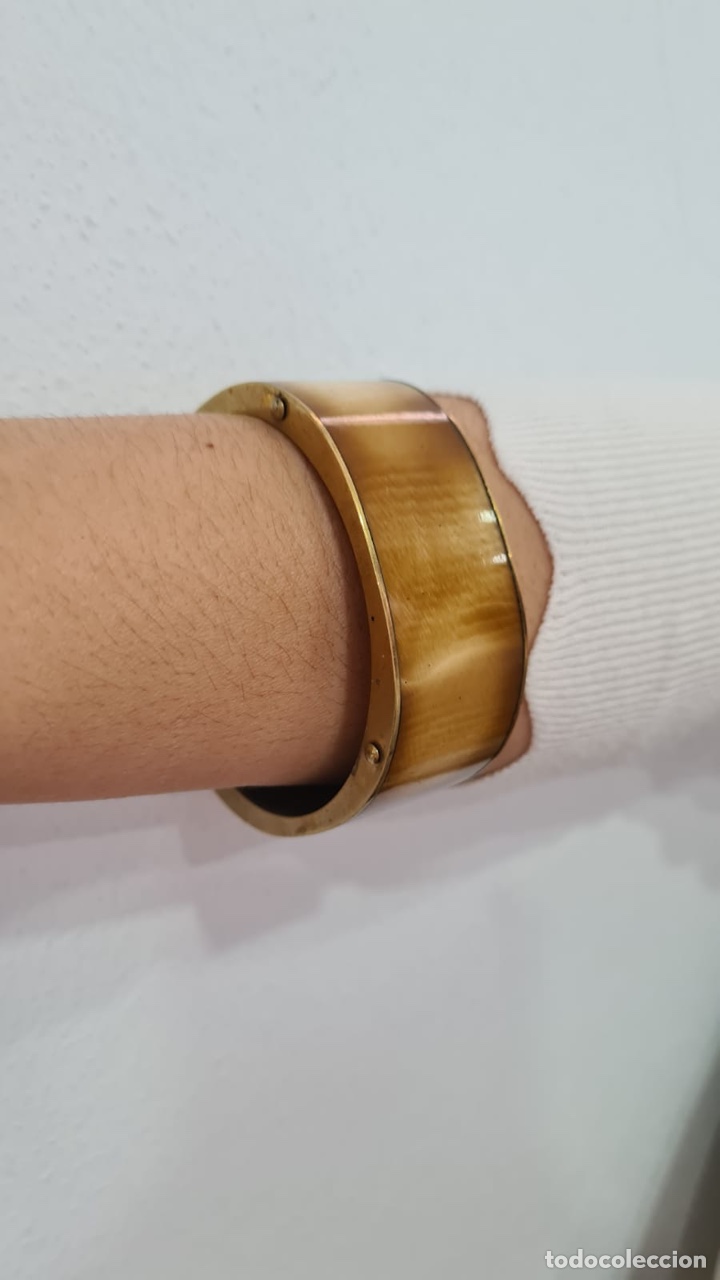 Vintage: Pulsera de metal y hueso? - Foto 3