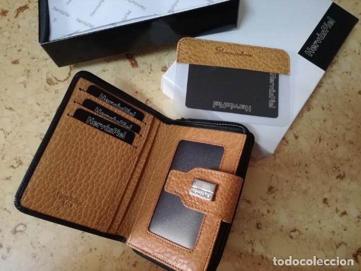 Vintage: CARTERA MONEDERO PIEL DE HERVAS. NUEVO. - Foto 3
