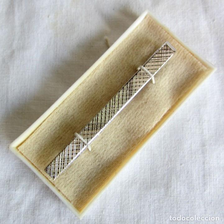 Vintage: Pinza o alfiler de corbata en plata contrastada - Foto 1