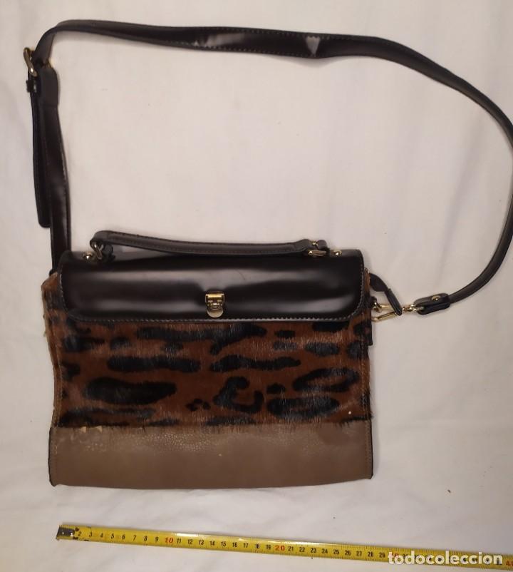 Vintage: Bolso aterciopelado animal print - Foto 1