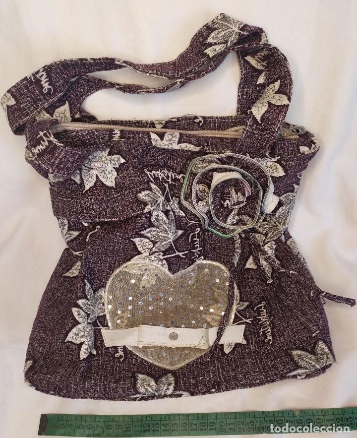 Vintage: Bolso marron floral - Foto 1